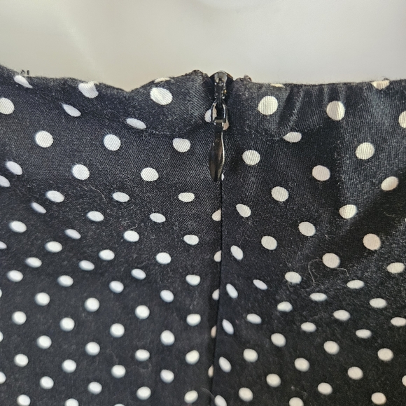 Homraine 2X Black Polka Dot Retro Pin-Up Rockabilly 50's Dress Stretch AL-2104 - Picture 9 of 12